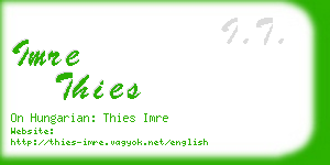 imre thies business card